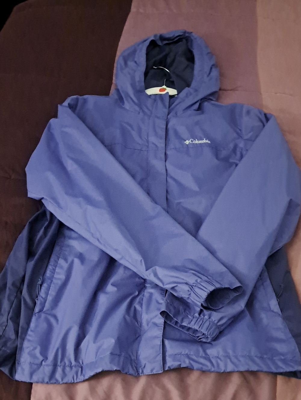 Columbia Purple Women's Hooded Windbreaker Jacket XL